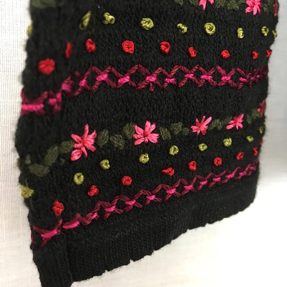 Susan Bristol Hand Embroidered Tree Cardigan NWT L - Picture 3 of 7